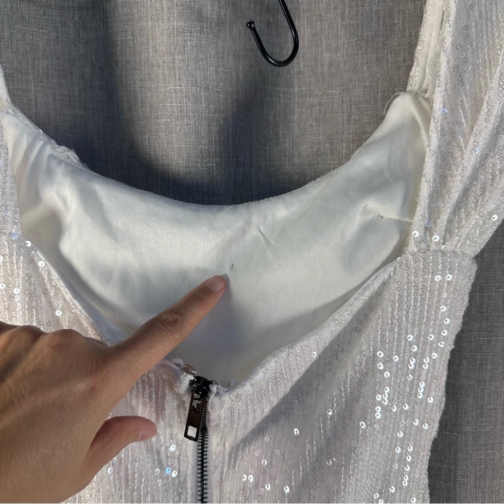 Hello Molly FREQUENT THE CLUB DRESS WHITE Size 8. NWT - Picture 7 of 12